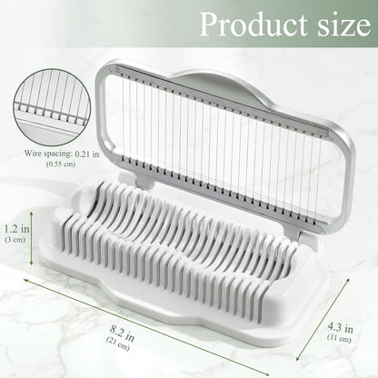 Egg Slicer for Hard Boiled Eggs Banana Slicer, Aluminium & Stainless Steel Wires Heavy Duty Bigger for Strawberry Mushroom, Dishwasher Safe