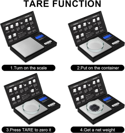 Digital Pocket Gram Scale 1000g/0.1g, Small Digital Scales Grams Ounces Grains, Herb Scale, Jewelry Scale, Portable Travel Food Scale