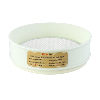 7.9" (20cm) PVC Lab Sieve, Nylon Mesh, 80 Mesh (0.2mm) Screen Sifter