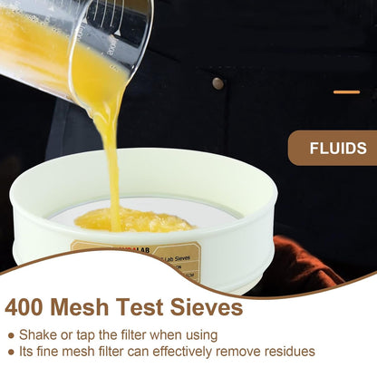 7.9" (20cm) PVC Lab Sieve, Nylon Mesh, 80 Mesh (0.2mm) Screen Sifter