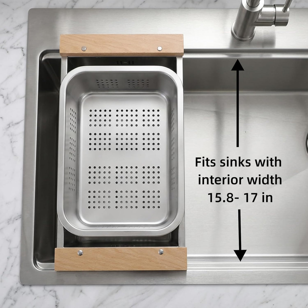 Over the Sink Colander & Dish Basin Combo,Dish Pan for Sink,Sink Wash Basin