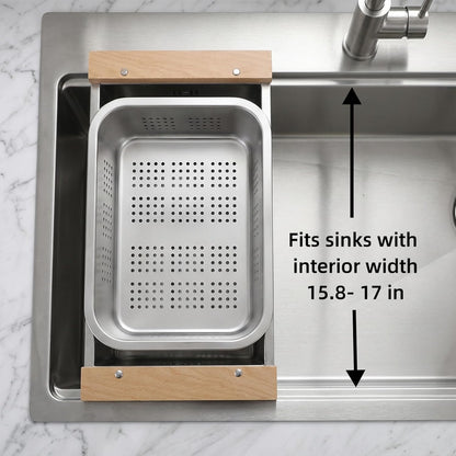 Over the Sink Colander & Dish Basin Combo,Dish Pan for Sink,Sink Wash Basin