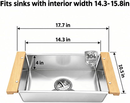 Over the Sink Colander & Dish Basin Combo,Dish Pan for Sink,Sink Wash Basin