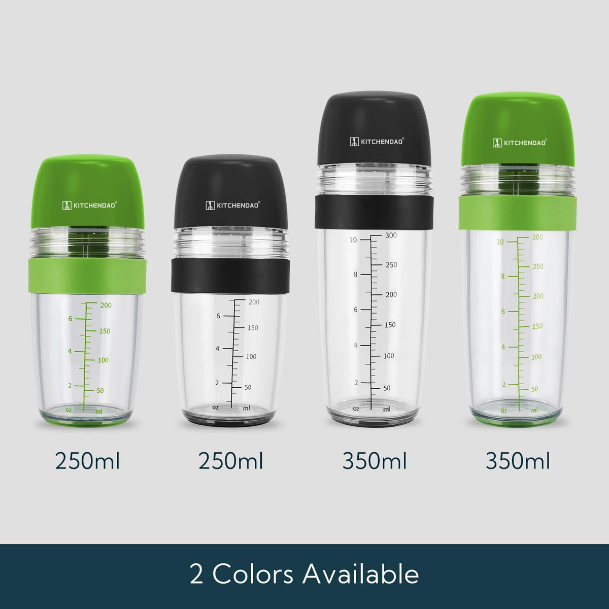 2 in 1 Salad Dressing Shaker Container with Juicer, Pour Spout, Leakproof, Dishwasher Safe, BPA Free, Travel Homemade Oil and Vinegar Salad Dressing Bottle Mixer Dispenser, 1-1/2 Cups