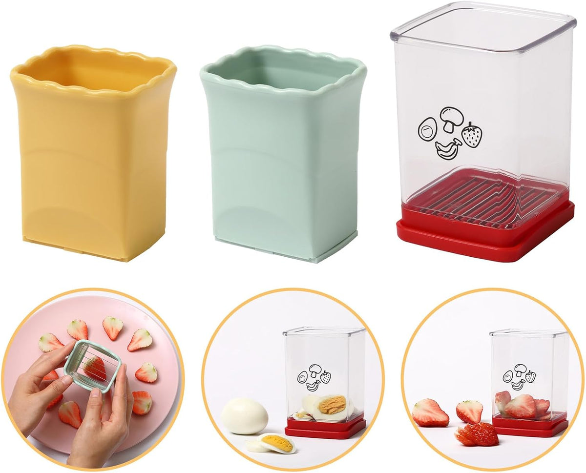 3 Pack Cup Slicers, Quickly Making Fruit Vegetable Salad