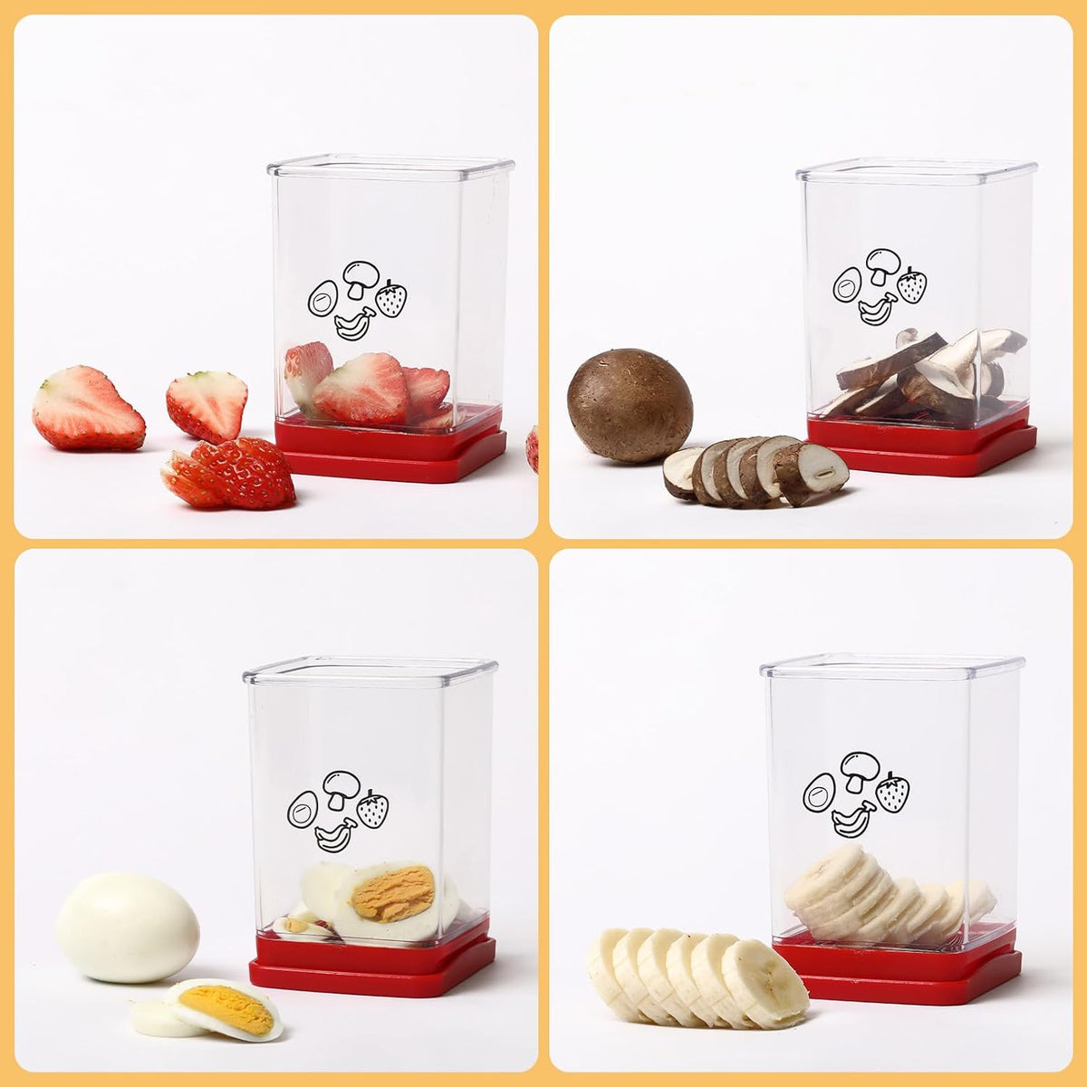 3 Pack Cup Slicers, Quickly Making Fruit Vegetable Salad