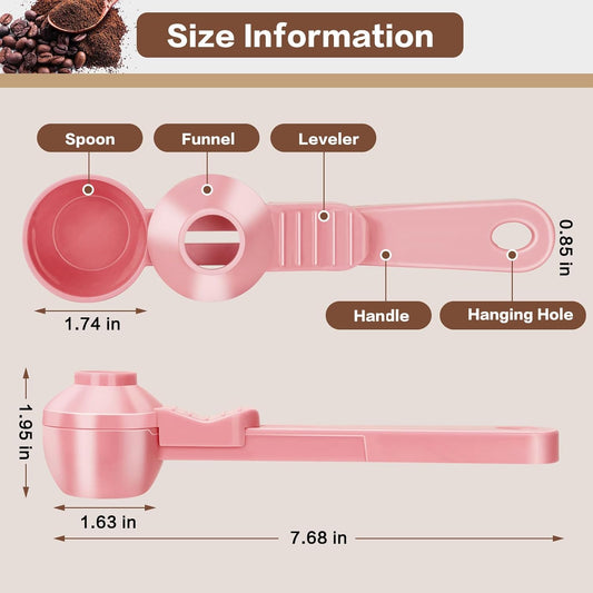 2 Tbsp Coffee Scoop with Built-in Funnel, Mess-Free Ground Coffee | For Protein Powder, Tea & Reusable K-Cup Refilling. Precise measurement, easy to use for daily brewing needs.