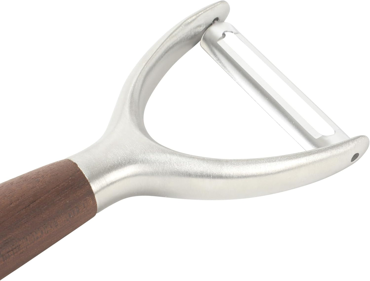 Kitchen Essential Stainless Steel Vegetable Y Peeler W/Walnut Wood Handle