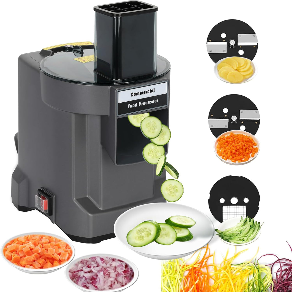 3 in 1 Electric Vegetable Dicer Slicer for Commercial & Home Use