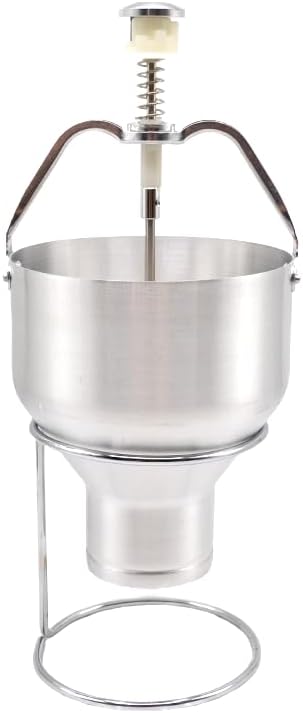 1 Pack Pancake Batter Dispenser with Stand, 88 Ounce Heavy Gauge 10GA Aluminum Body, Precise Portion Control Dial Setting for Pancakes Cupcakes Crepes Donuts Biscuits Muffins